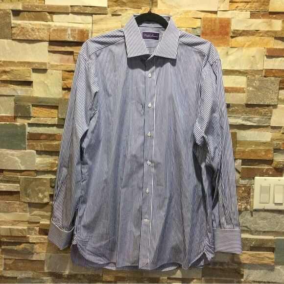 RALPH  LAUREN PURPLE LABEL Striped Shirt - Picture 1 of 13